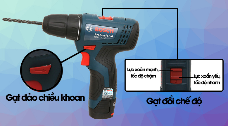 Máy Khoan vặn vít Dùng Pin BOSCH GSR 120-LI GEN II