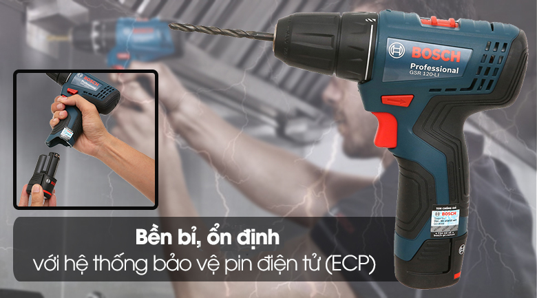 Máy Khoan vặn vít Dùng Pin BOSCH GSR 120-LI GEN II -06019G80K0
