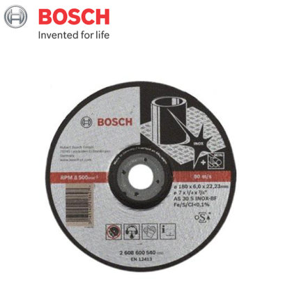 Đá mài inox 180x6x22.2mm Bosch 2608600540