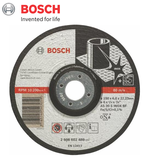 Đá mài inox 150x6x22.23mm Bosch 2608602489 – Expert for Inox