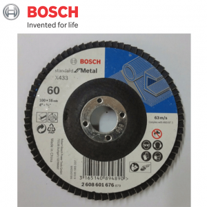 Đĩa nhám xếp Alox Bosch 2608601676 P60 Ø100mm