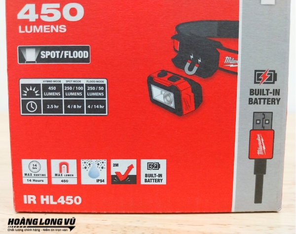 Đèn LED đeo đầu Milwaukee IR HL450
