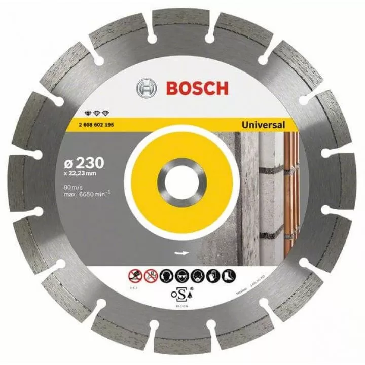 Đĩa cắt kim cương 230×22.2mm đa năng Bosch 2608602195