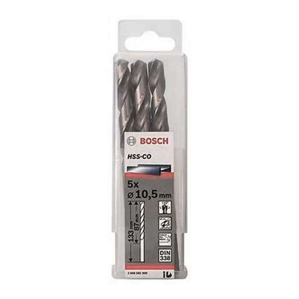 Mũi khoan INOX HSS-Co 10.5mm (hộp 5 mũi) Bosch 2608585900