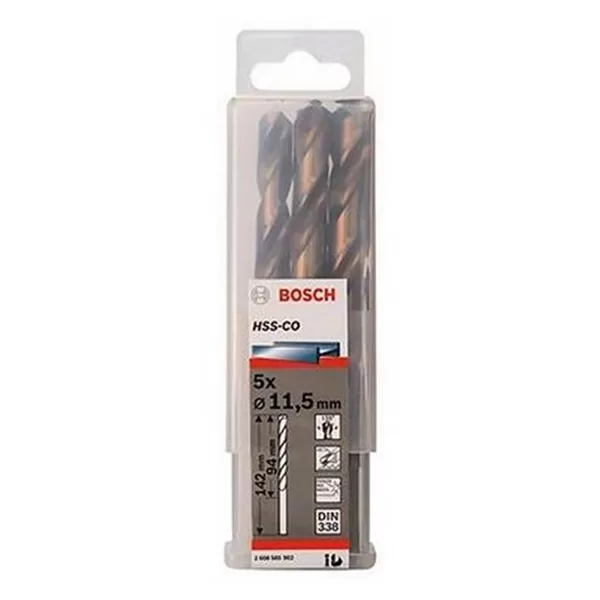 Mũi khoan INOX HSS-Co 11.5mm (hộp 5 mũi) Bosch 2608585902