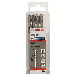 Mũi khoan inox BOSCH HSS-Co 8mm (5 mũi) 2608585894