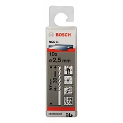 Mũi khoan sắt BOSCH HSS-G 2.5mm (10 mũi)2608595053