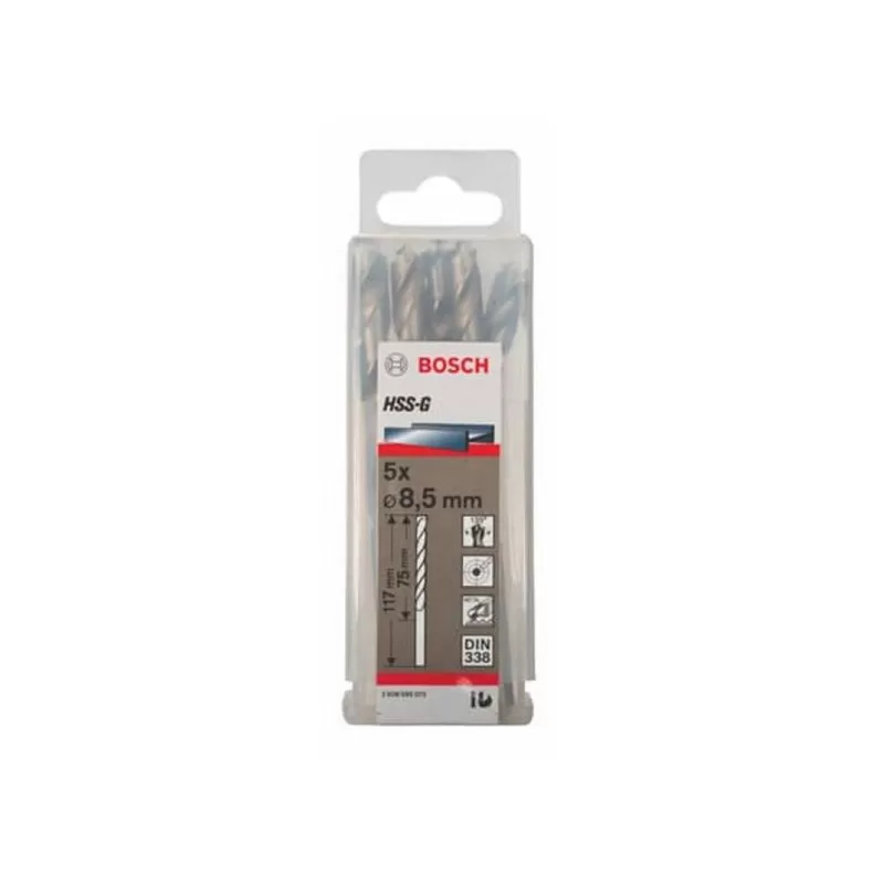 Mũi khoan sắt BOSCH HSS-G 8.5mm (5 mũi)2608595073