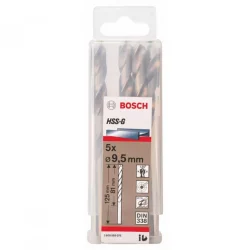 Mũi khoan sắt BOSCH HSS-G 9.5mm (5 mũi) 2608595076