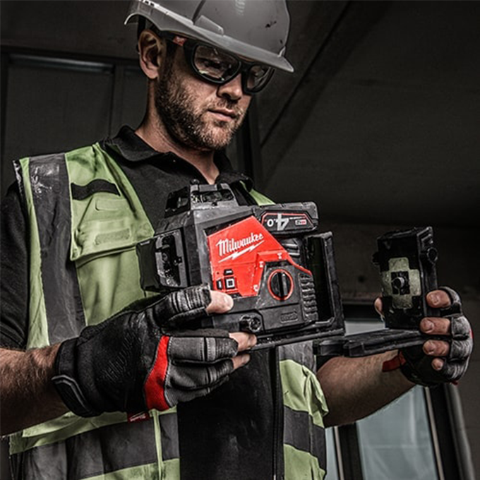 Combo Máy cân mực laser Milwaukee M12 3PL + Pin M12B4 + Sạc C12C - Ảnh 4