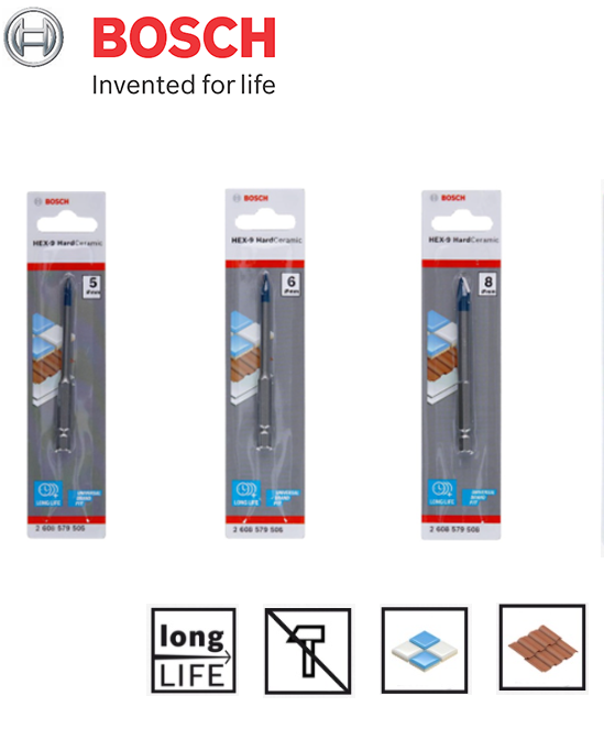 Mũi khoan gạch cứng Hex-9 BOSCH