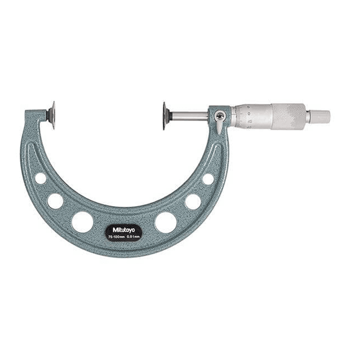 Panme cơ đầu đĩa đo bước răng Mitutoyo 104 (75-100mm/0.01mm)