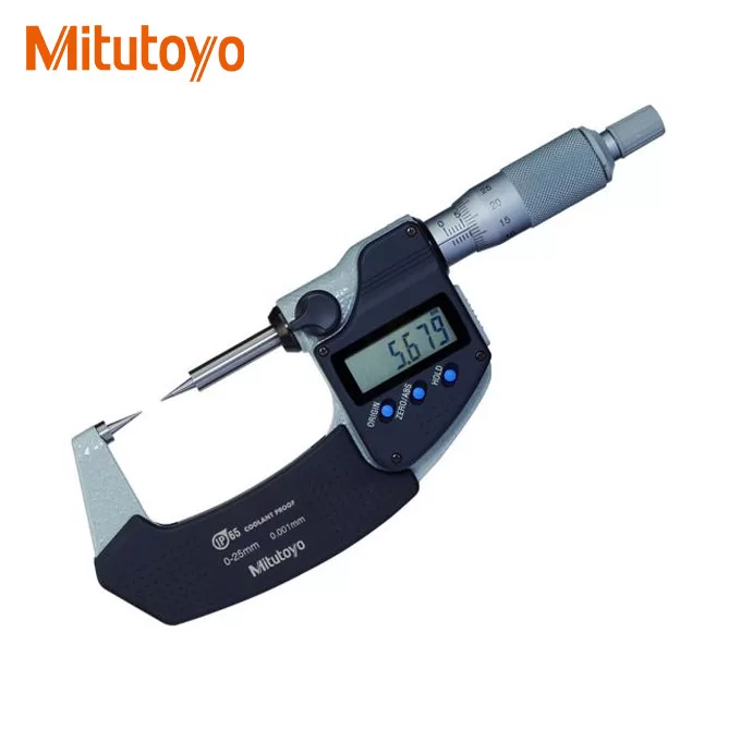 Panme điện tử đầu nhọn 15 độ Mitutoyo 342-251-30 (0-25mm x 0.001) - Ảnh 3