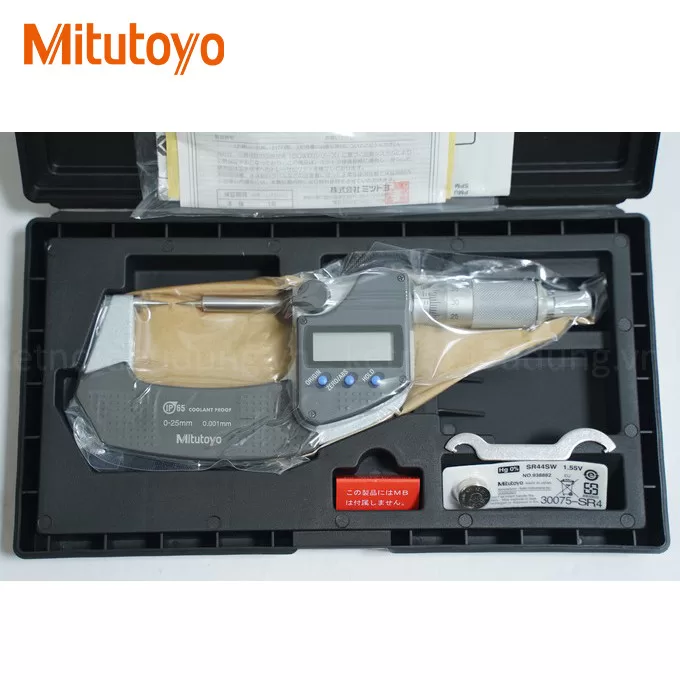 Panme điện tử đầu nhọn 15 độ Mitutoyo 342-251-30 (0-25mm x 0.001) - Ảnh 4