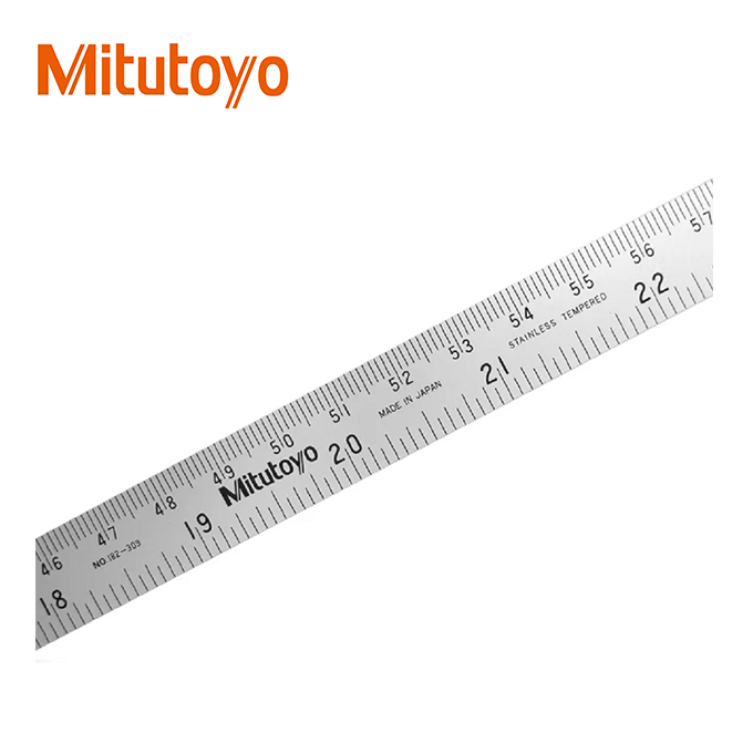 Thước lá bề rộng 15mm Mitutoyo 182-307 (0-500/20") - Ảnh 2