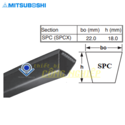 Dây đai thang (curoa ) bản SPC Mitsuboshi