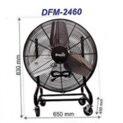 Quạt xe đẩy công nghiệp Dasin DFM-2460
