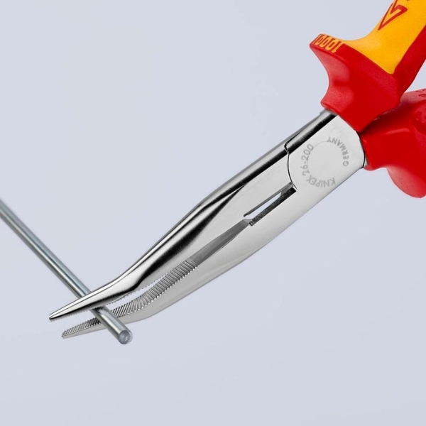Kìm Mỏ Nhọn Mũi Cong Cách Điện Knipex 26 26 200 Kìm Mỏ Nhọn Mũi Cong Cách Điện Knipex 26 26 200