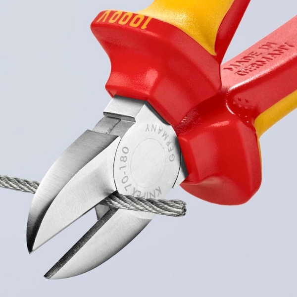 Kìm Cắt Mũi Thon Cách Điện 1000 Volt Knipex 70 06