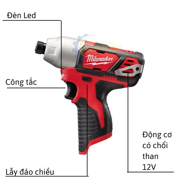 Máy bắn vít pin 12V MILWAUKEE M12 BID