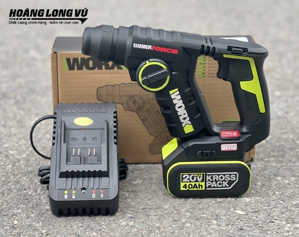 Máy khoan búa dùng pin 20V Worx WU380