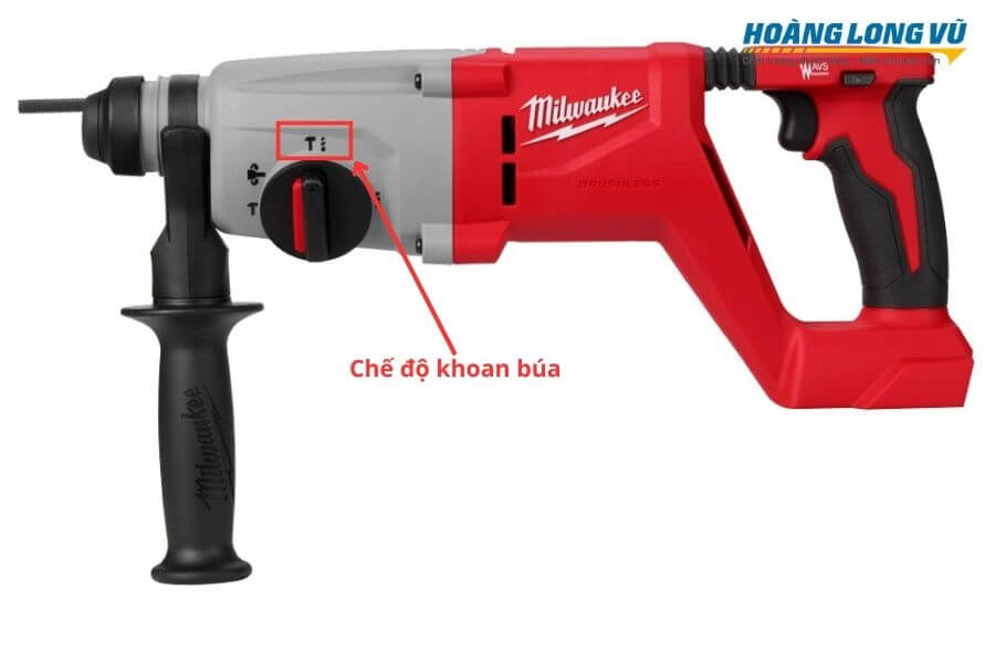 Chế độ khoan búa trên máy khoan cầm tay pin