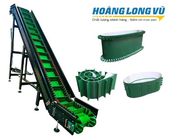 Dây băng tải PVC xanh tai bèo chịu nhiệt lên tới 80°C