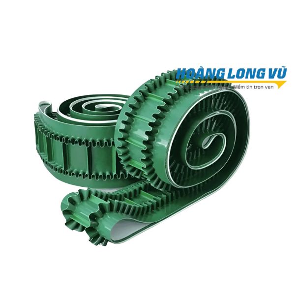 Dây băng tải PVC xanh tai bèo chịu nhiệt lên tới 80°C