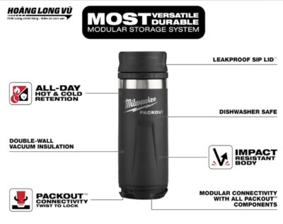 Bình Giữ Nhiệt Packout 18Oz (532ml) Milwaukee 48-22-8395