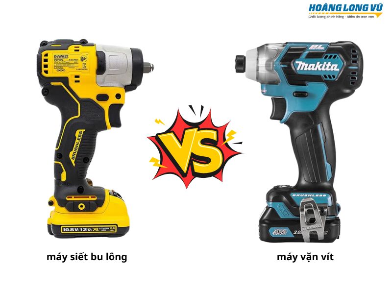So sánh máy siết bu lông và máy vặn vít