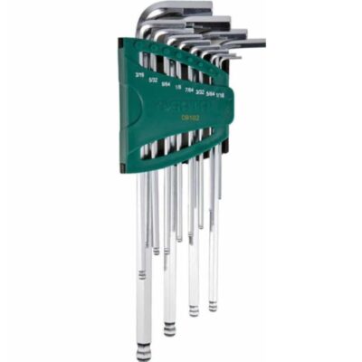 Bộ lục giác bi dài 12 chi tiết (hệ inch) Sata 09102