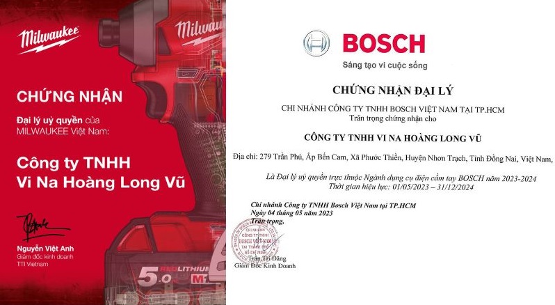 Giáy chứng nhận đại lý uỷ quyền phân phối và bảo 