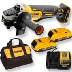 Máy mài đĩa 100mm DeWalt DCG406D2 (2 pin 2Ah và sạc)