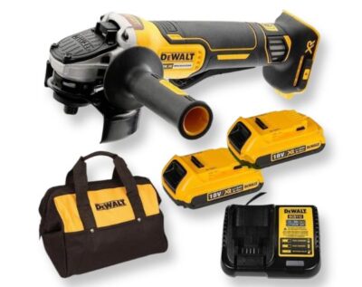 Máy mài đĩa 100mm DeWalt DCG406D2 (2 pin 2Ah và sạc)