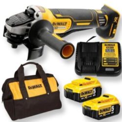 Máy mài DeWalt DCG406P2 đĩa 100mm (2 pin 5Ah và sạc)