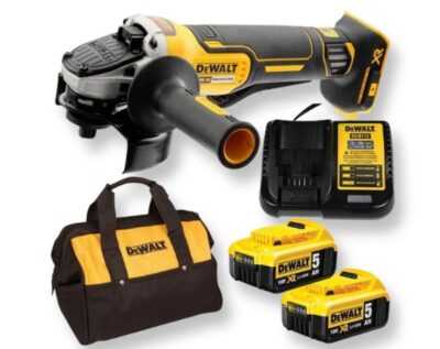 Máy mài DeWalt DCG406P2 đĩa 100mm (2 pin 5Ah và sạc)
