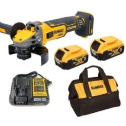 Máy mài đĩa 100mm pin 20V DeWalt DCG409P2 (2 pin 5Ah & sạc)