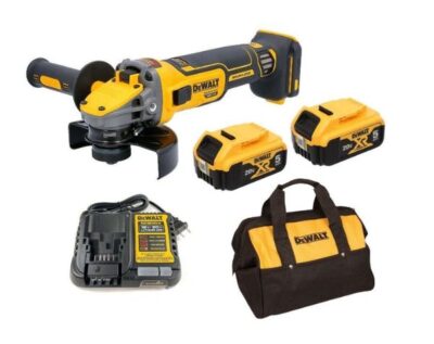 Máy mài đĩa 100mm pin 20V DeWalt DCG409P2 (2 pin 5Ah & sạc)