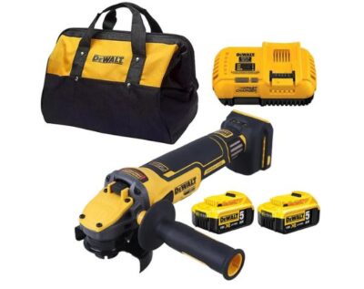 Máy mài góc cầm tay pin 20V/60V DeWalt DCG409VSP2 (2 pin 5Ah và sạc)