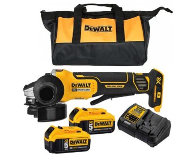 Máy mài góc DeWalt DCG413P2 dùng pin 20V (2 pin 5Ah và sạc)