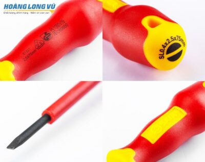 Tuốc nơ vít dẹp cách điện 2.5x75mm SATA 61321