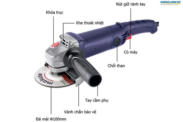 Cấu tạo máy mài góc cầm tay