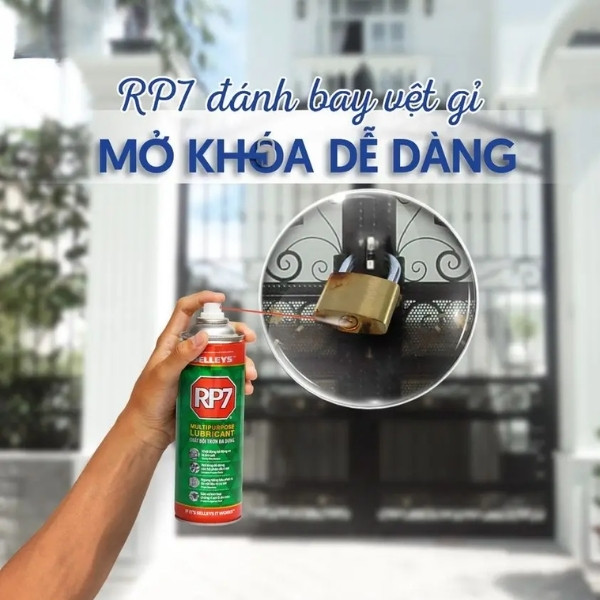 RP7 chuyên dụng để bôi trơn và xịt ổ khóa
