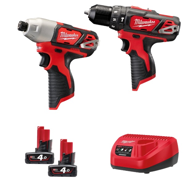 Combo máy khoan pin M12 BPD-0 + máy vặn vít M12 BID-0 (2pin+sạc)