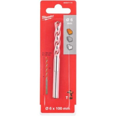 Mũi khoan tường cao cấp 6x100mm – Milwaukee 4932471175