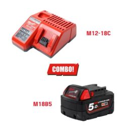 Combo Pin M18B5 + Sạc M12-18C Milwaukee Chính Hãng Giá Tốt