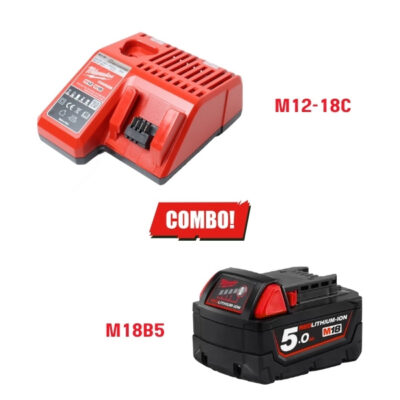 Combo Pin M18B5 + Sạc M12-18C Milwaukee Chính Hãng Giá Tốt