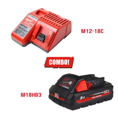 Combo Milwaukee Pin M18HB3 + Sạc M12-18C Chính Hãng Giá Tốt