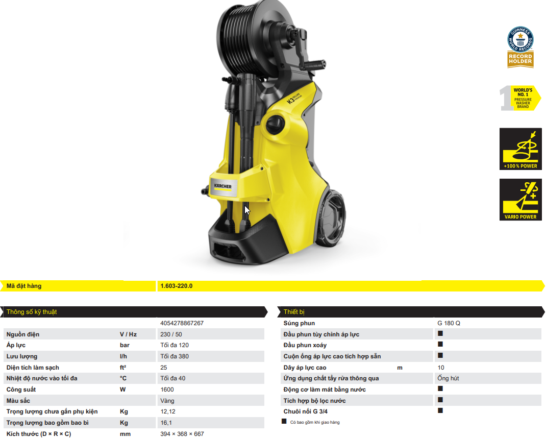 may-xit-rua-karcher-K 3 Deluxe Premium