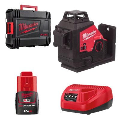 Combo Máy cân mực laser Milwaukee M12 3PL + Pin M12B2 + Sạc C12C